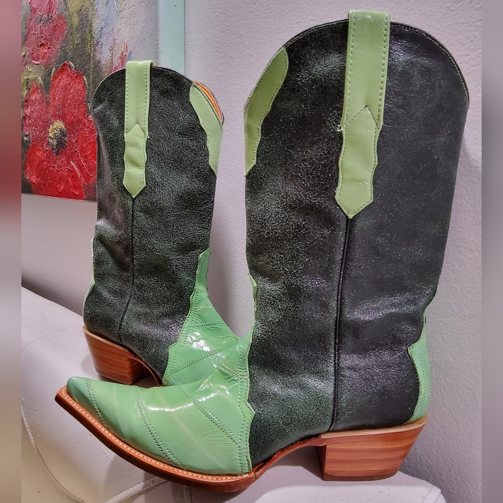 Wild West Colorblock Western Boots Size 9